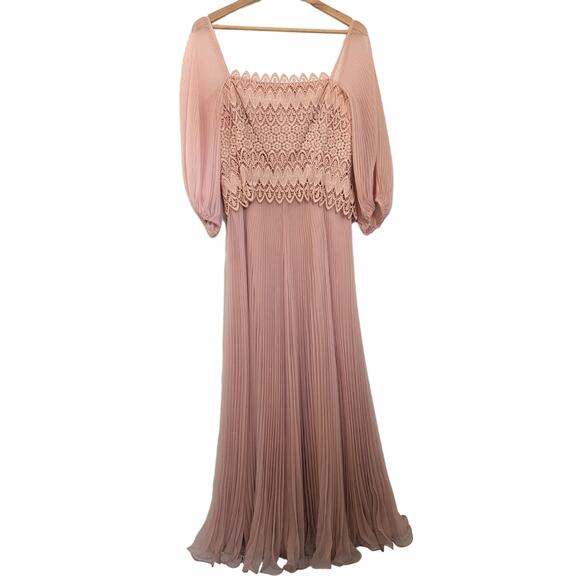 70's Accordion Pleated Maxi Dress - Picture 1 of 7